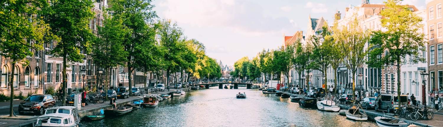 A canal in Amsterdam, The Netherlands